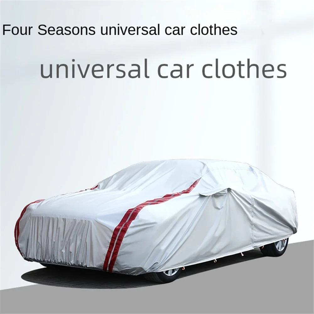 Oxford Cloth Car Cover All Weather Rain Snow UV Sun Hail Protector with Storage Bag - 2XL - 2