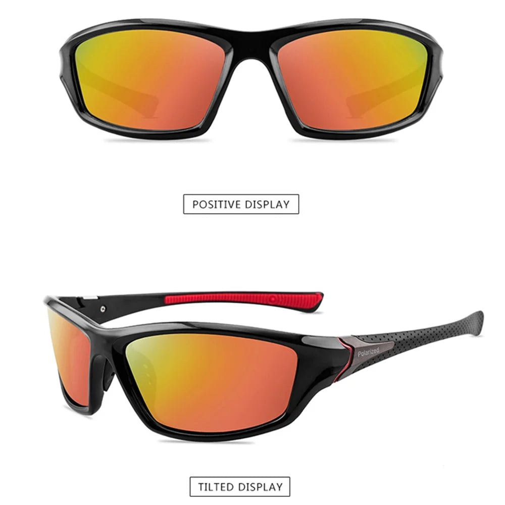 P21 Fishing Polarized Sunglasses Riding Eyeglasses for Outdoor Cycling - Black / Red - 2