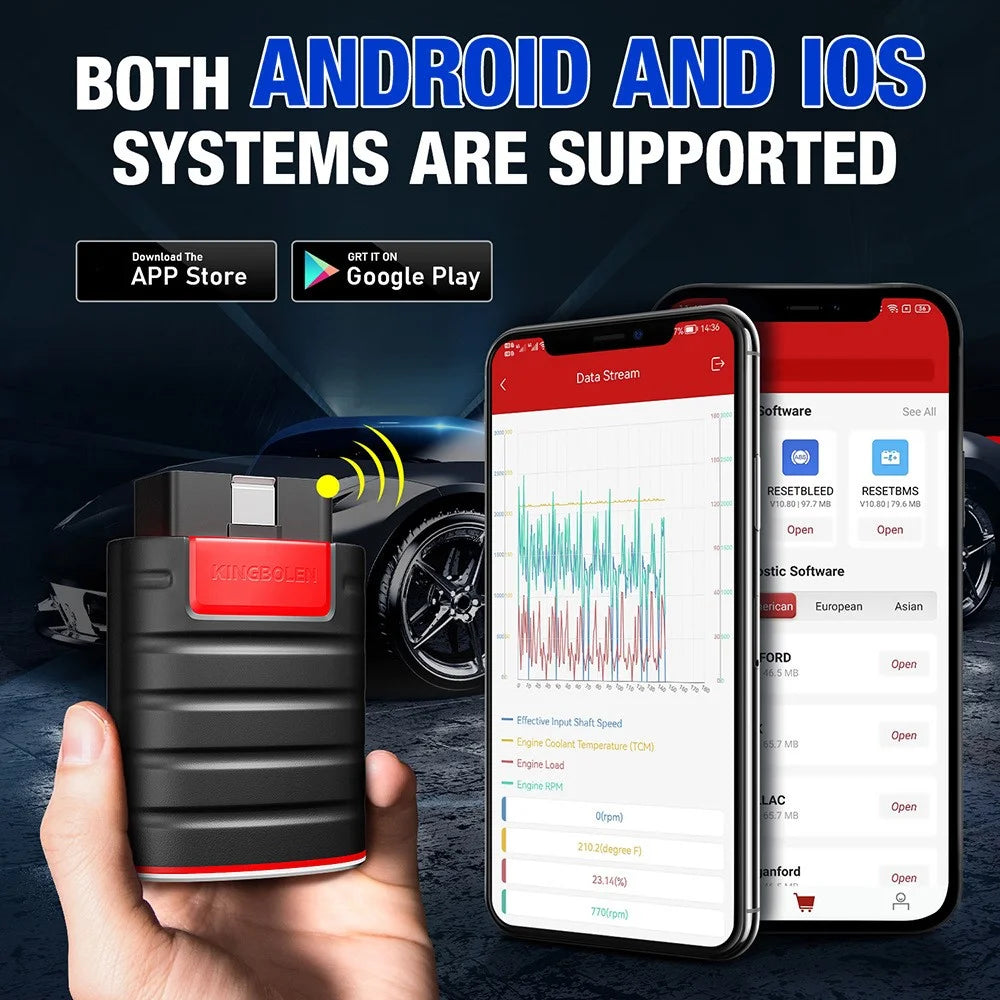KINGBOLEN Ediag OBD2 Car Diagnostic Scanner Vehicle Engine Fault Code Reader - 2