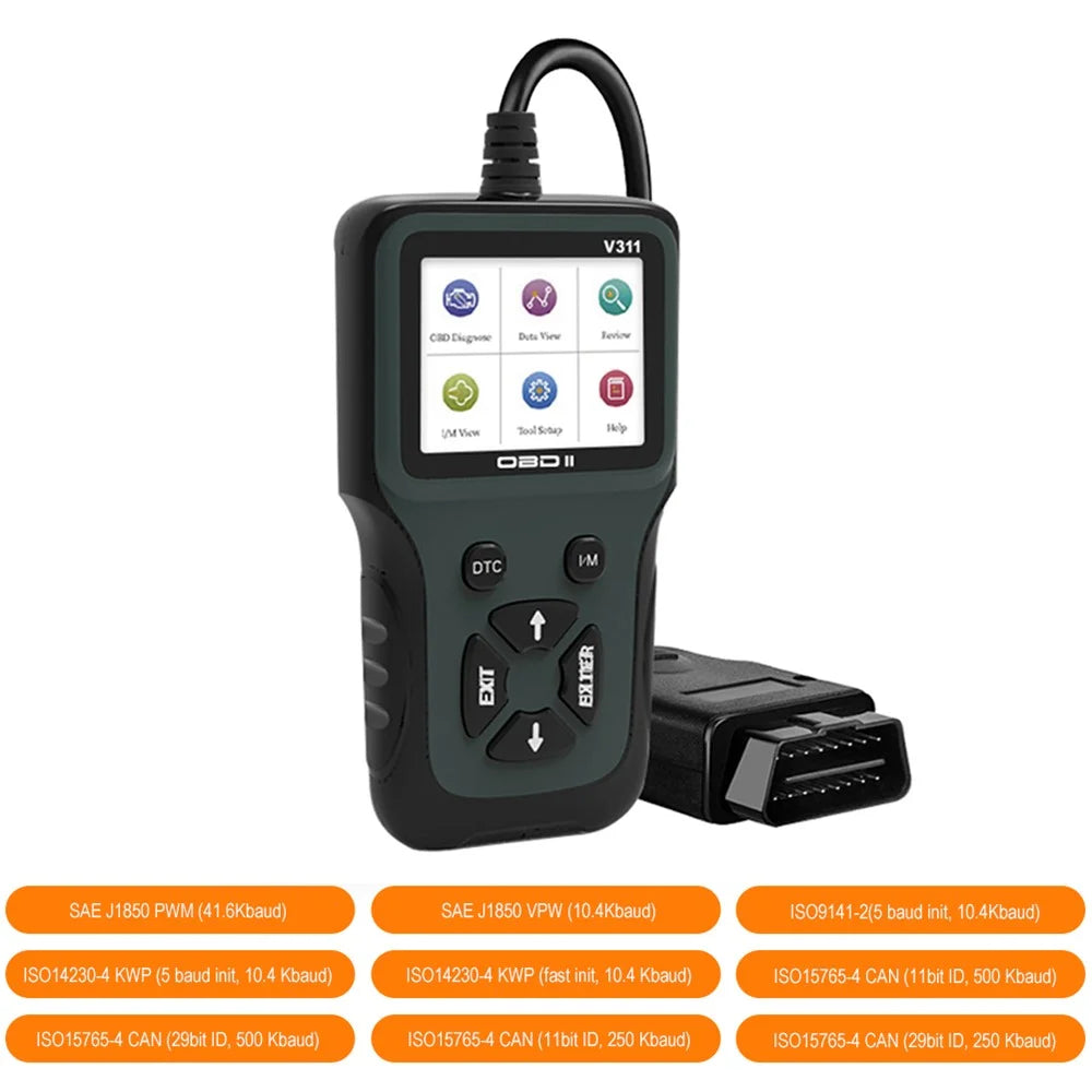V311 OBD2 Engine Scanner Vehicle Code Reader Auto Diagnostic Analyzer Check Engine Light for Car - 5