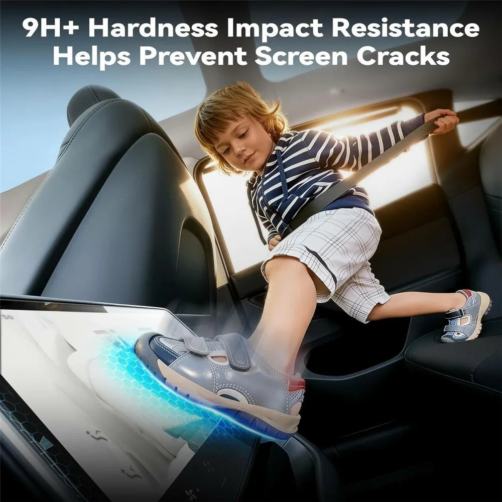 For Model Y (2020-2025) / Model 3 (2017-2023) Tempered Glass Film Kit Center Console Rearview Mirror Screen Protector - Transparen - 3