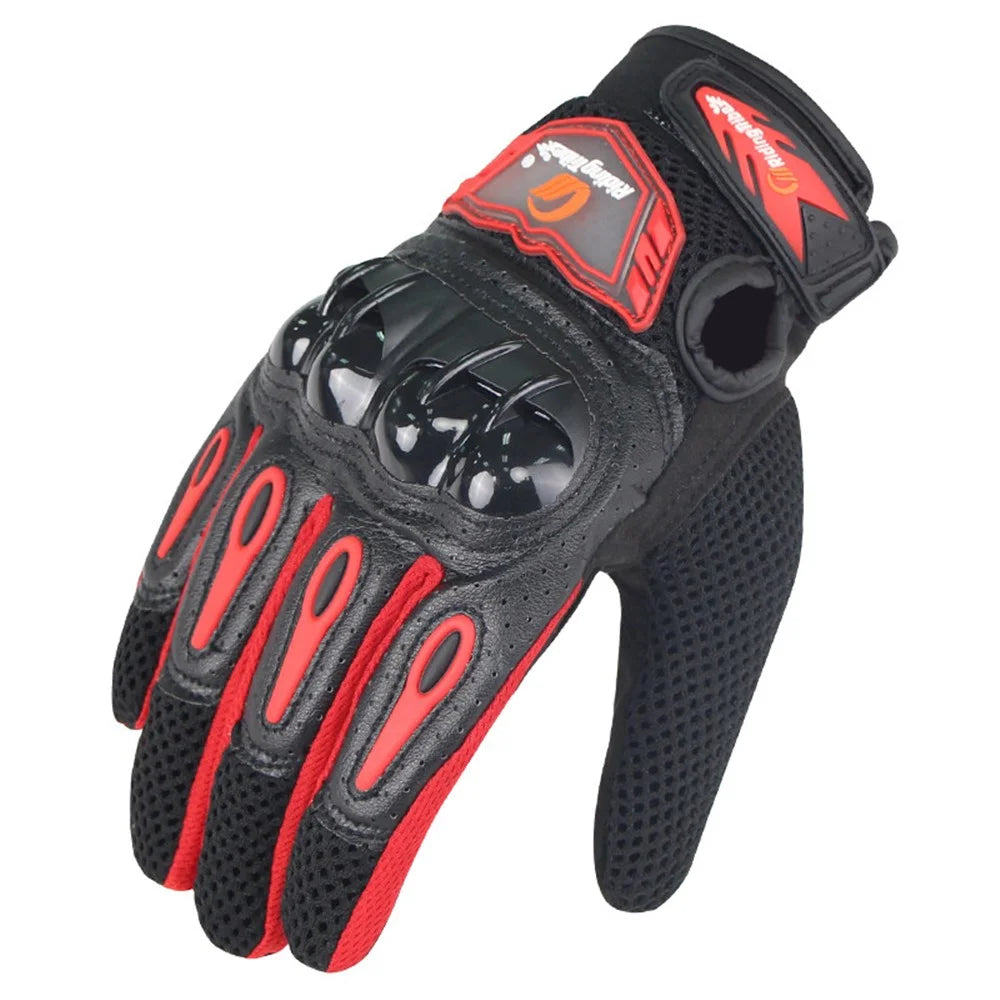 RIDING TRIBE MCS-47 Anti-Slip Motorcycle Riding Full Finger Gloves for Cycling Motorbike Sports - Red/M - 2