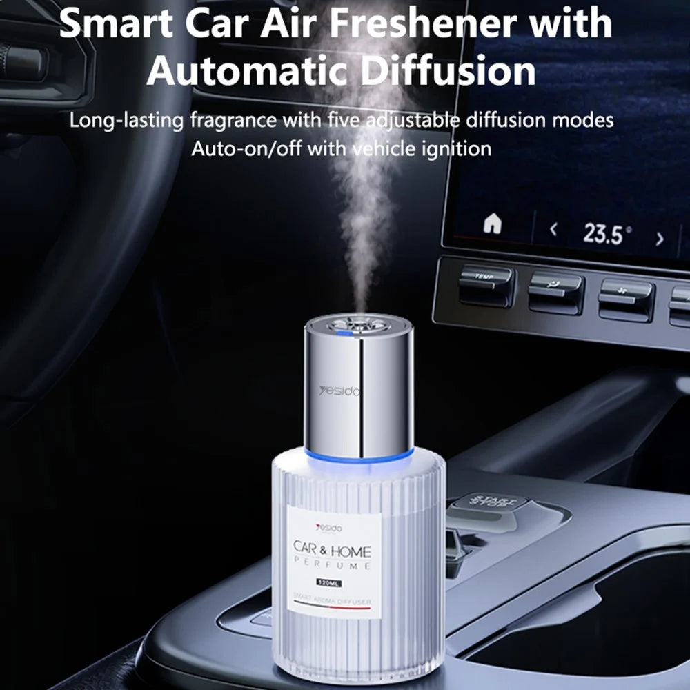 YESIDO VC16 Smart Car Fragrance Diffuser Type C Rechargeable 5 Modes Automatic Air Freshener - 2