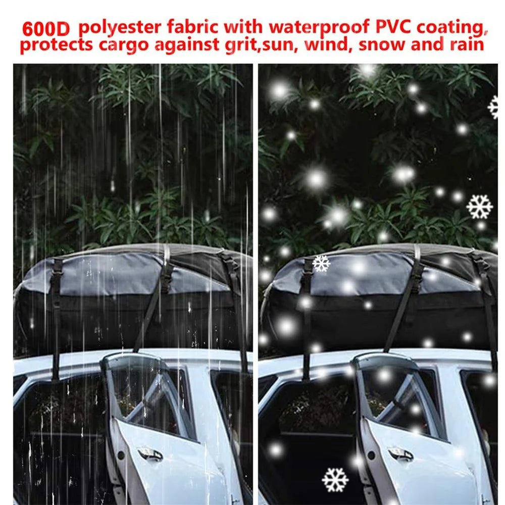 160x110x45cm TJF125222 Car Rooftop Cargo Carrier Bag Waterproof Cargo Roof Bag Rooftop Carrier, Size: L - 3