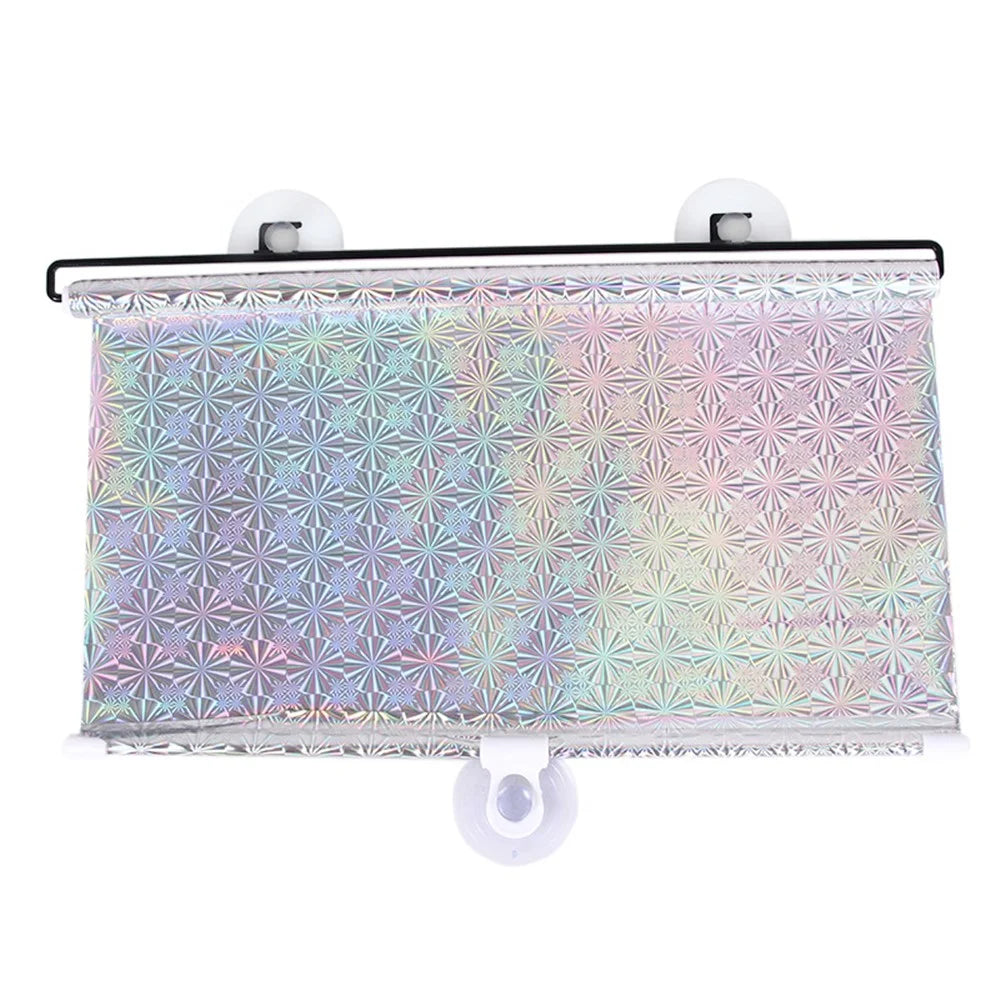 50*125cm Retractable Car Front Window Sunshade PVC Auto Window Anti-UV Protection Sun Visor - Silver - 1