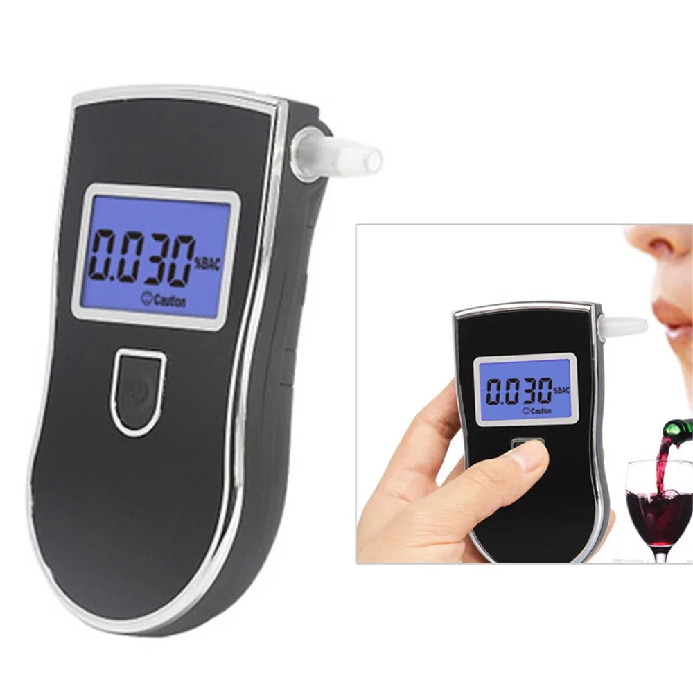 AT-818 Professional-Grade Mini Breathalyzer Portable Breath Alcohol Tester with Digital LCD Screen - 1