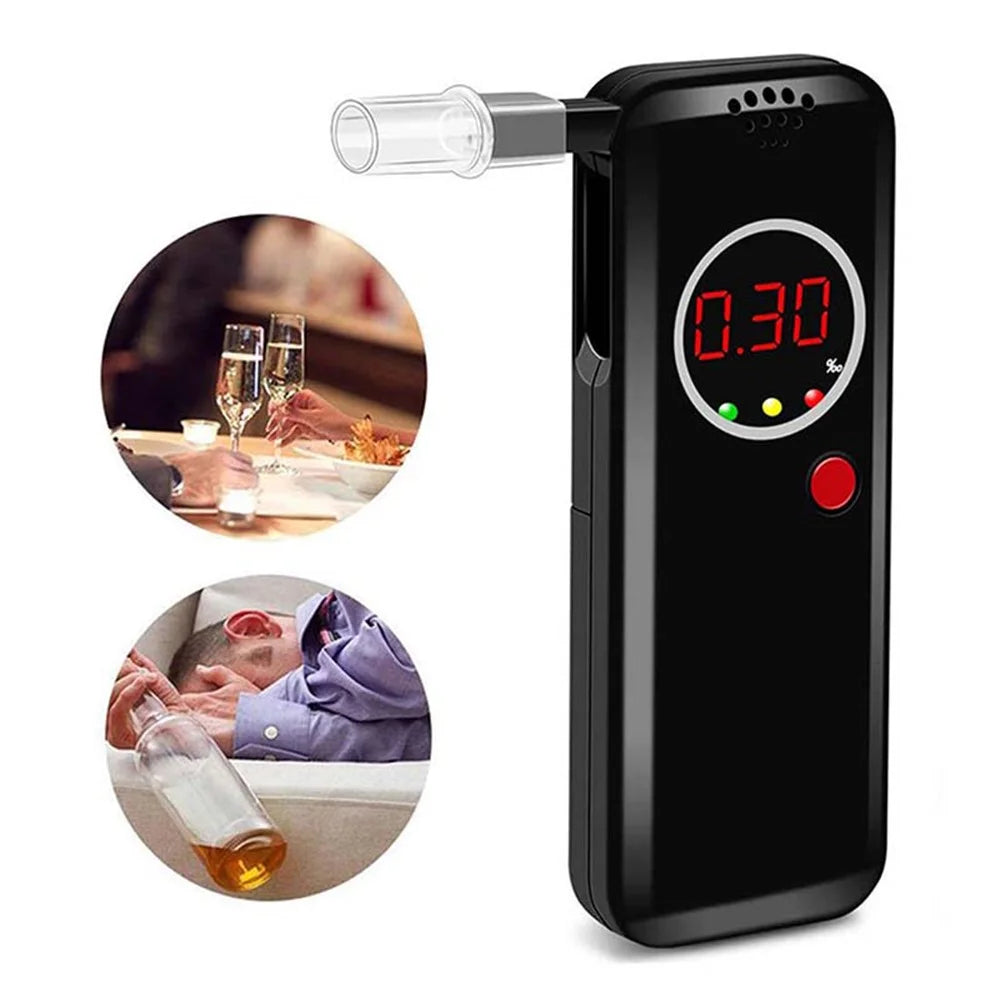 AD6000NS Professional LCD Screen Digital Breath Alcohol Tester Breathalyzer Alcohol Detector Drunk Driving Analyzer (No FDA, BPA-free) - 2