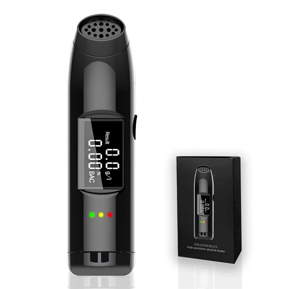 S1216 Portable Breath Blowing Alcohol Tester Detector Non-contact Rechargeable Drunk Driving Breathalyzer - 2