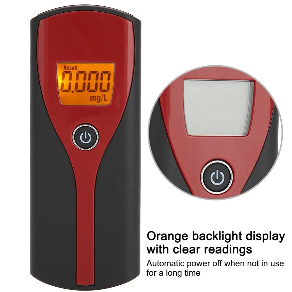 AT6880 Digital Breath Blowing Alcohol Tester Detector with Backlight Screen Non-contact Drunk Driving Breathalyzer - 3
