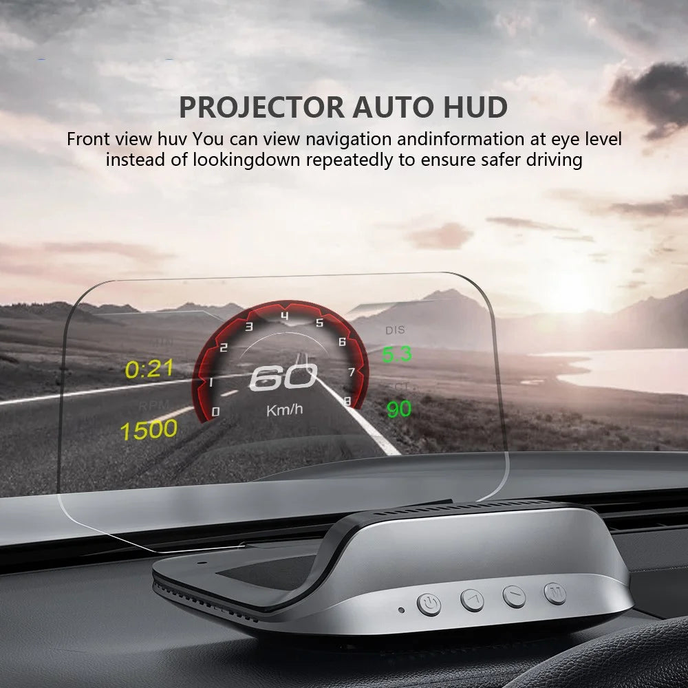 C3 OBD HUD Auto Projector GPS Navigation Speedometer Head Up Display Car Electronic Accessories - 2