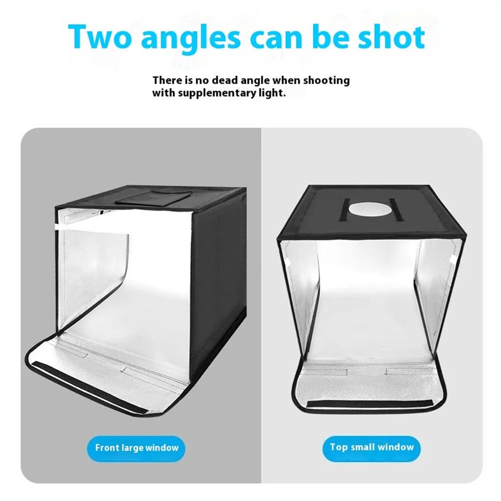 50cm Portable Photo Studio Light Box LED Photography Tent with 3 Color Ring Light - 3
