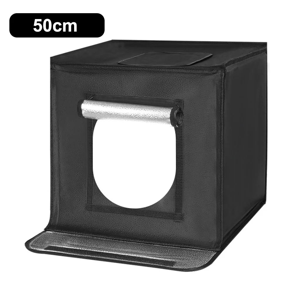 50cm Foldable Photo Studio Mini Light Box LED Photography Tent with 2 Light Panels - 1