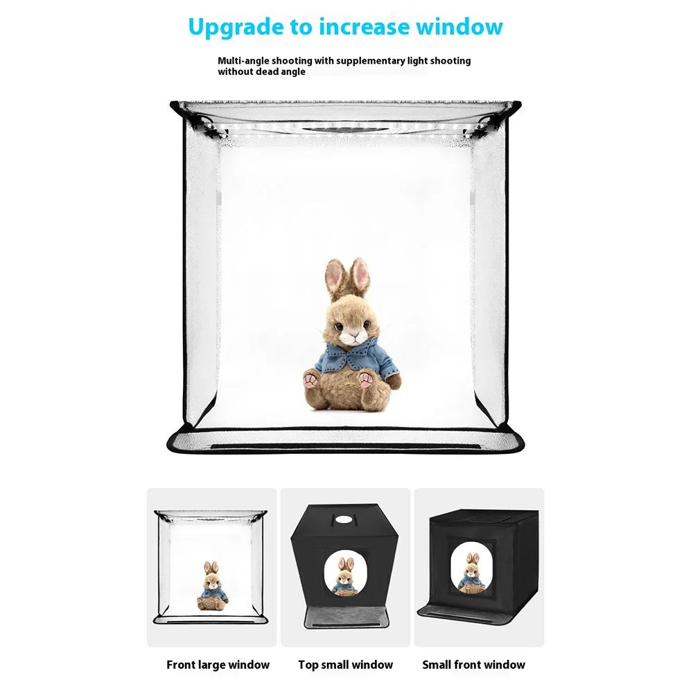 50cm Foldable Photo Studio Mini Light Box LED Photography Tent with 2 Light Panels - 2