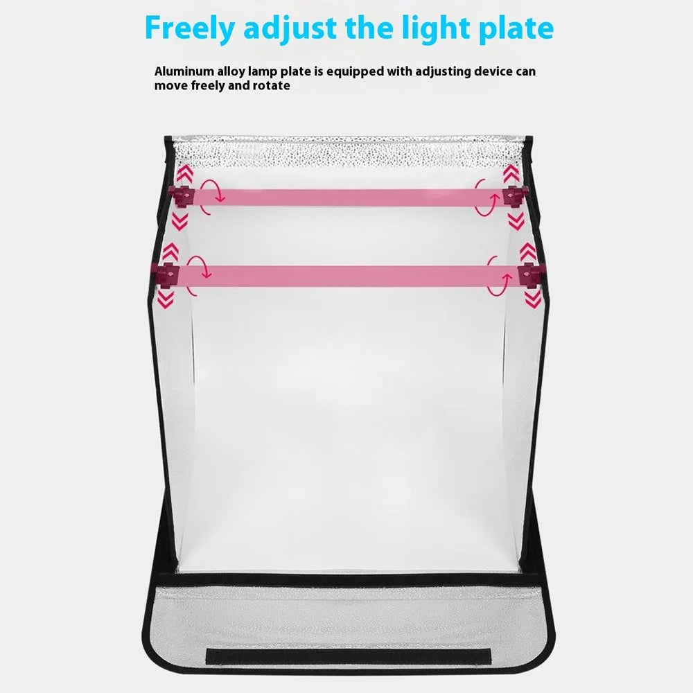 50cm Foldable Photo Studio Mini Light Box LED Photography Tent with 2 Light Panels - 3