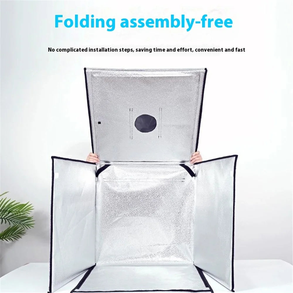 80cm Foldable Photo Studio Mini Light Box LED Photography Tent with 2 Light Panels - 7