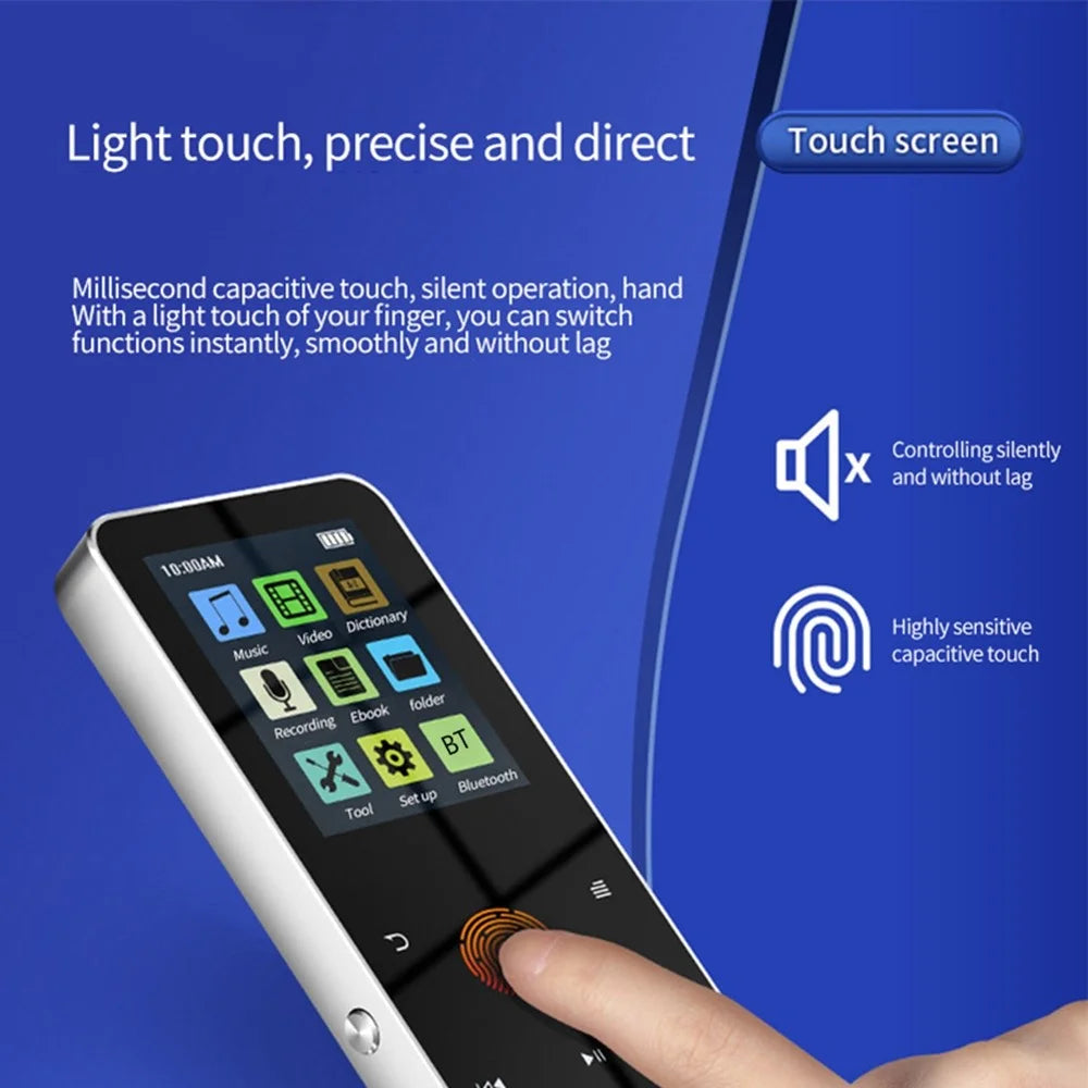 S308 64GB TF Card Touch Screen MP3 Sound Recorder Music Video MP4 Player with Dictionary (No Bluetooth-compatible Function) - Silver - 2