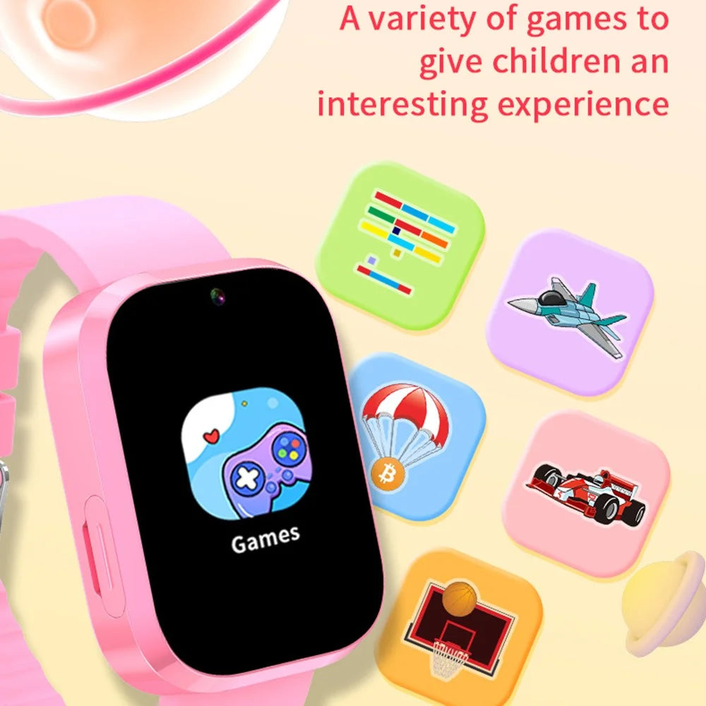 A21 1.5 Inch Touch Screen Kids Smart Watch with 30 Games Pedometer Habit Tracking Camera Watch - Pink - 5