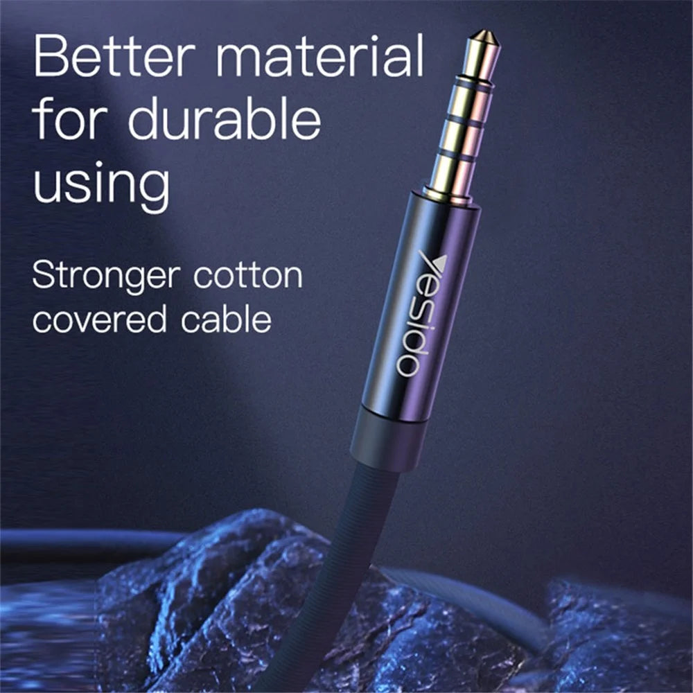 YESIDO 1m YAU14 3.5mm Male to Male Audio Cable for Car Stereo Phone Speaker MP3 Player - 4
