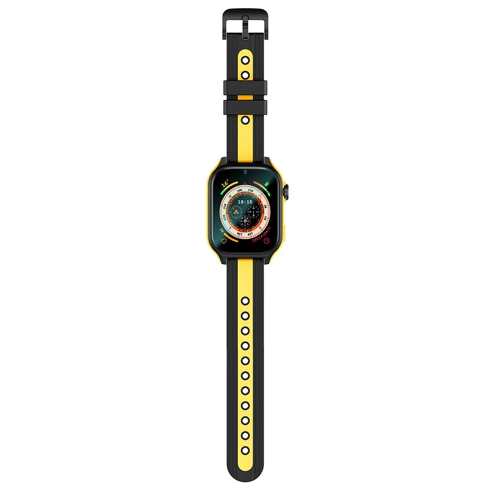 K36 4G 1.83-inch Screen Kids Smart Watch HD Camera Video MP3 Player Habit Tracking Pedometer - Black Yellow - 3