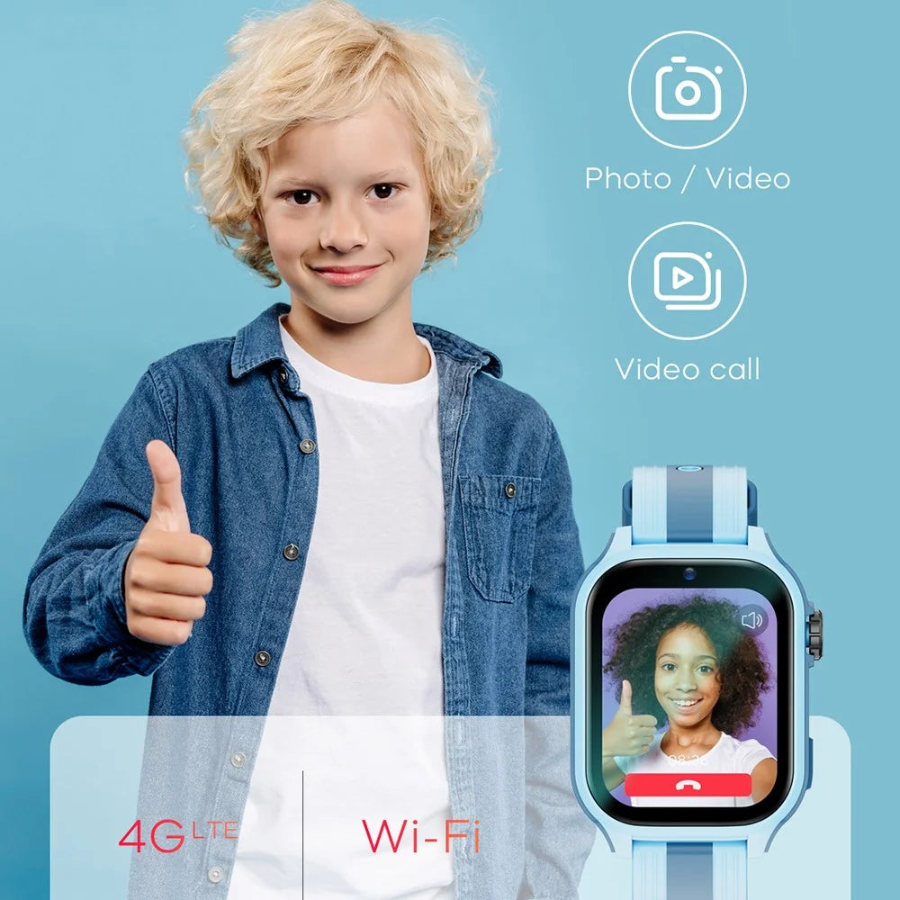 K36 4G 1.83-inch Screen Kids Smart Watch HD Camera Video MP3 Player Habit Tracking Pedometer - Black Yellow - 5