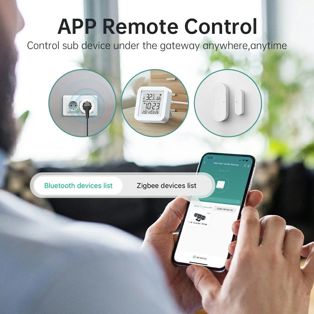 GW16 Smart Zigbee Bluetooth-compatible Dual Mode Wireless Gateway for Smart Home Device Linkage Remote APP Control - White - 5