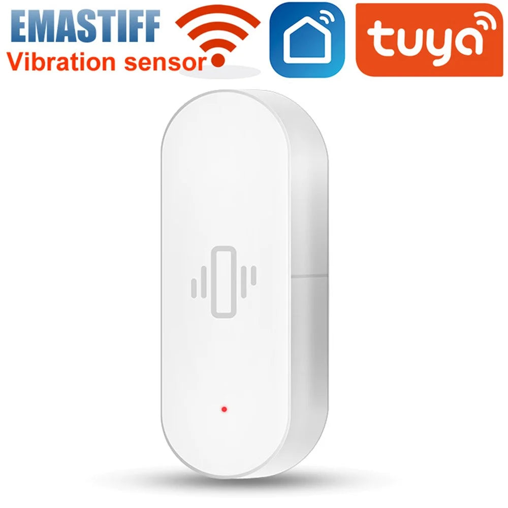 Tuya Smart WiFi Vibration Sensor Detection Smart Life APP Notification Real Time Motion Shock Alarm (No Battery) - 2