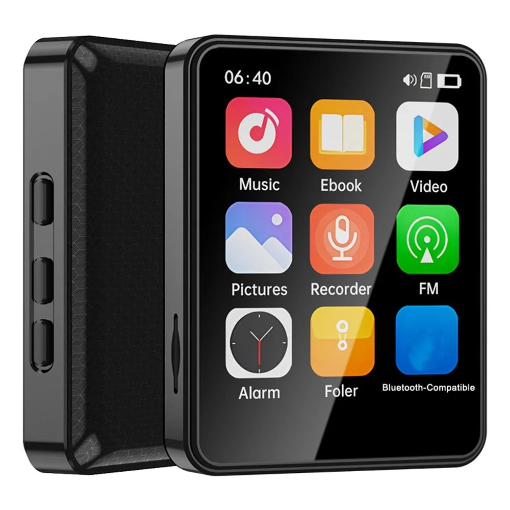MP3-05B 2.4 Inch Touch Screen MP4 Player Bluetooth-Compatible FM Radio Video Player, Metal Version (Without TF Card) - 1