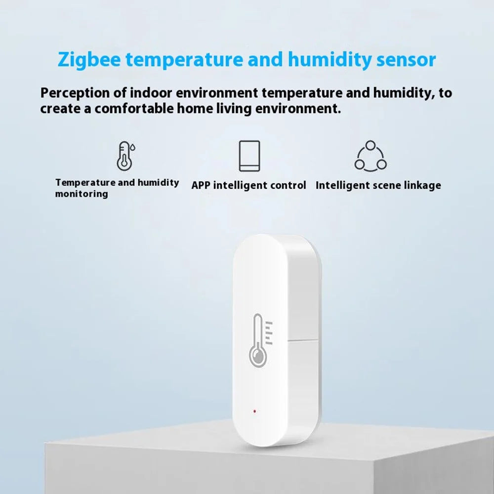 WSD500A Tuya Smart Zigbee 3.0 Temperature Humidity Sensor Compatible with Alexa Google Assistant (No Battery) - 2