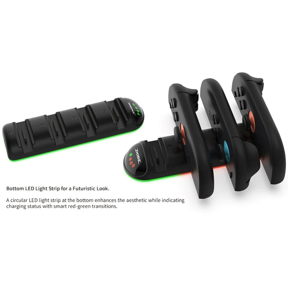 DOBE TNS-31114 For Nintendo Switch 2 Joy-Con Charging Dock 4 in 1 Portable Charger with LED Indicator - 6
