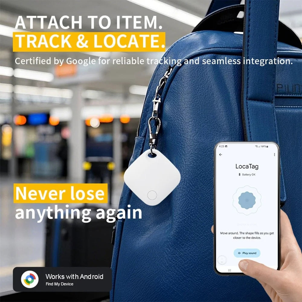 Tag03 Bluetooth-Compatible Smart Tracker Global Finder Anti Lost Device for Google Only - White - 4