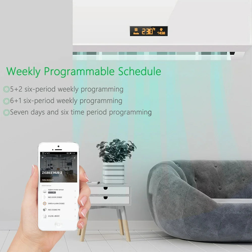 RV01 Zigbee Radiator Valve Smart Home Thermostat Controller Support Smartphone Tuya Remote Control - 5
