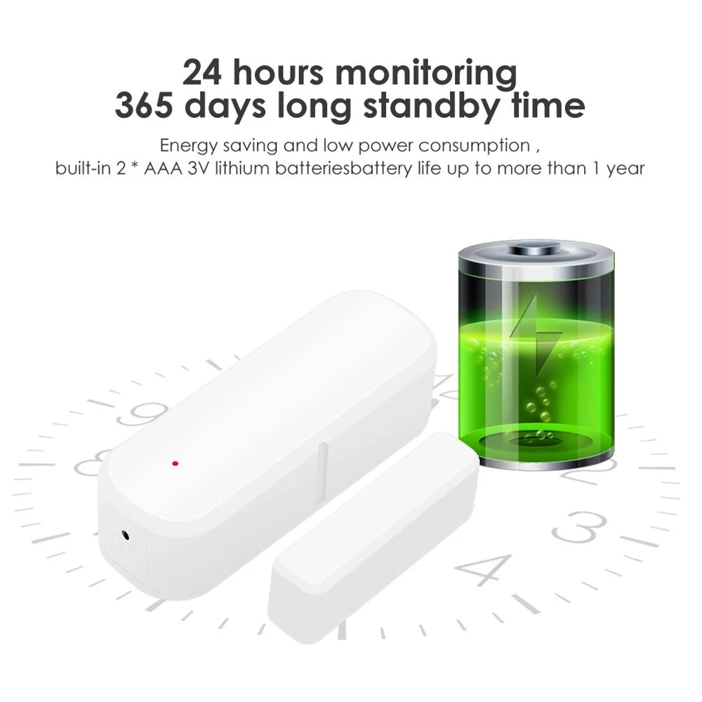 DW10 Tuya WiFi Door Window Sensor Smart Alarm Security System Intrusion Detector Scene Linkage Trigger - 6