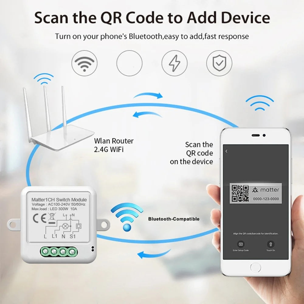 SB03 Matter 3 Gang WiFi Smart Switch Homekit Wireless Voice Control Switch - 2