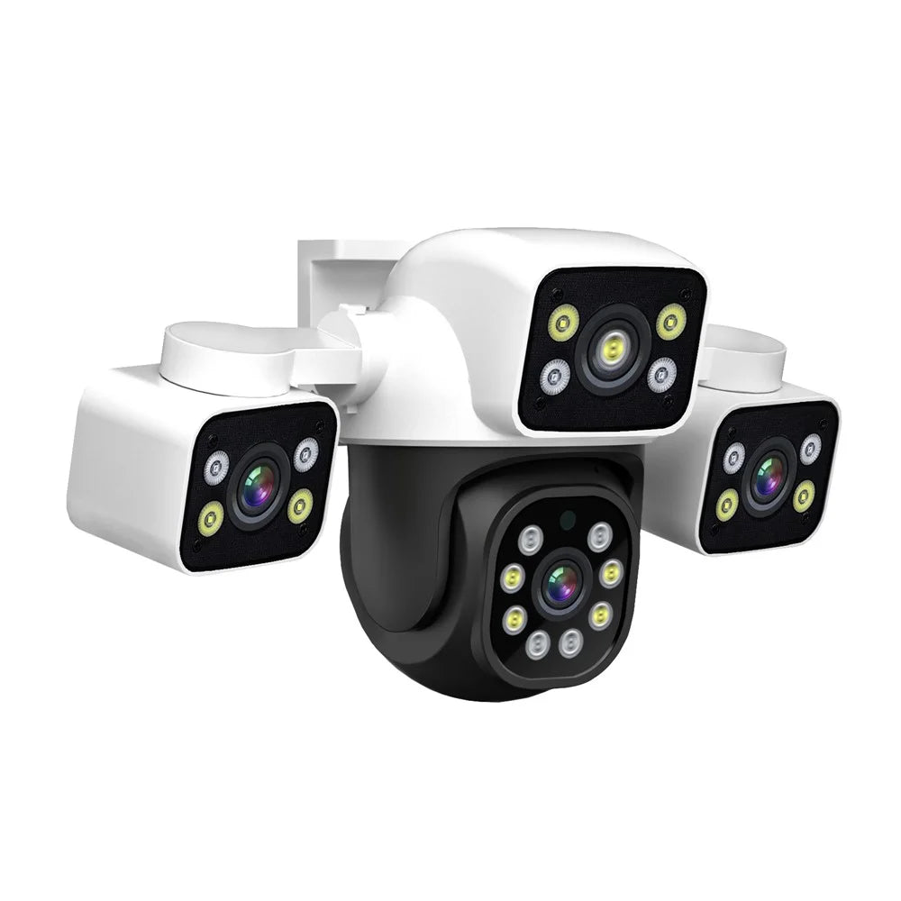 ESCAM PT223 Home Security 3 x 4MP Lens Camera WiFi Motion Detection Alarm Two-Way Audio Camera - EU Plug - 4