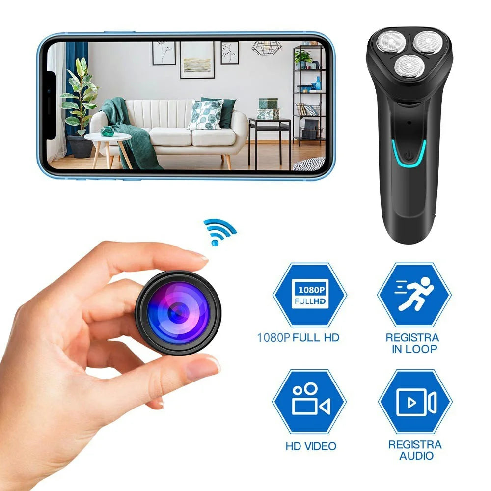 Multifunctional Shaver with Spy Camera Home Security Surveillance HD 1080P WiFi Camera - 2