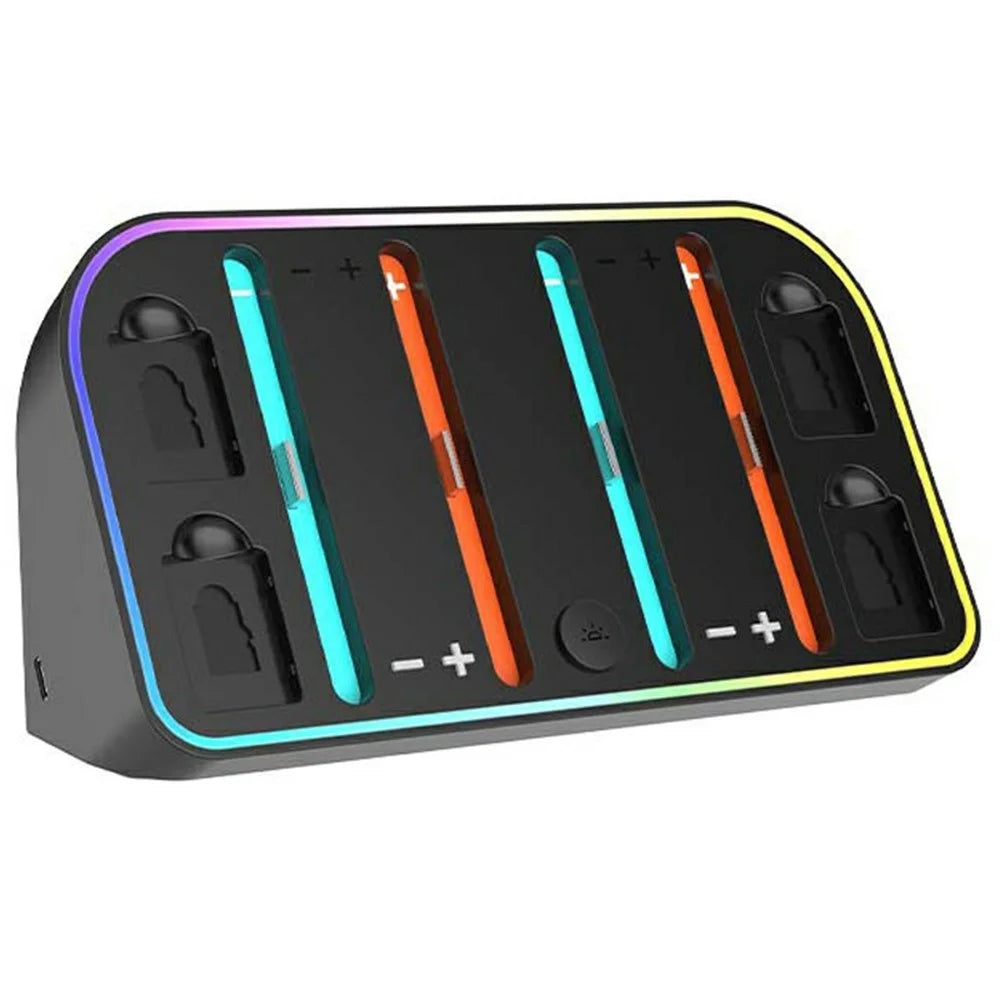 For Nintendo Switch 2 Wall Mounted Bracket Joycon Charging Dock with RGB Light Game Card Storage Stand - 2