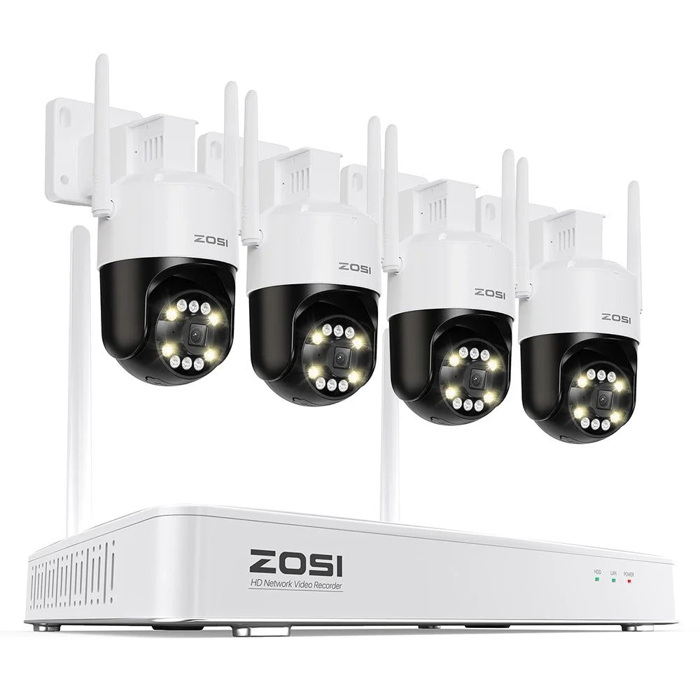 ZOSI C296 4K 8MP WiFi 6 Home Security Camera System 24 / 7 Recording 4 Pan Tilt Cameras 8CH NVR with 1TB HDD - UK Plug - 2
