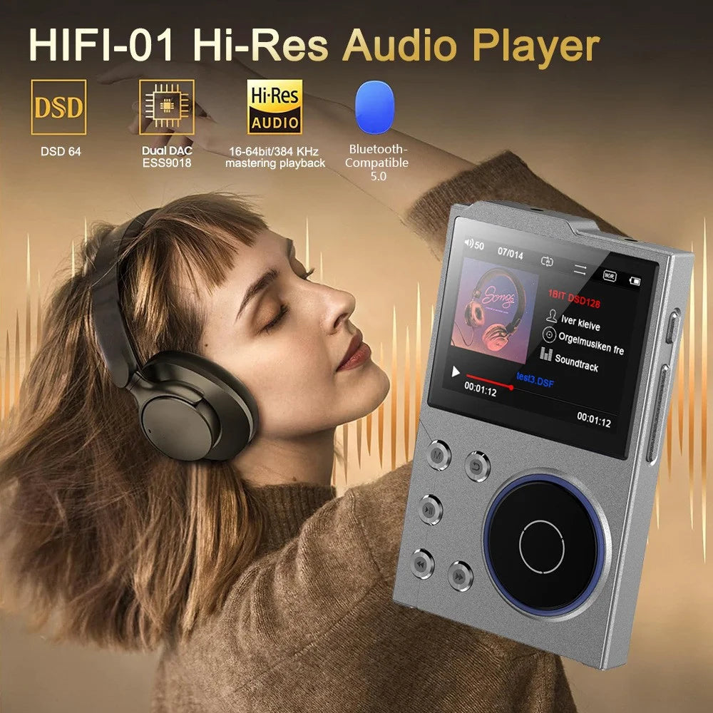 T10 HiFi Music Player 16GB 2.4 Inch Screen High-Quality Lossless Audio Player BT 5.0 - 2