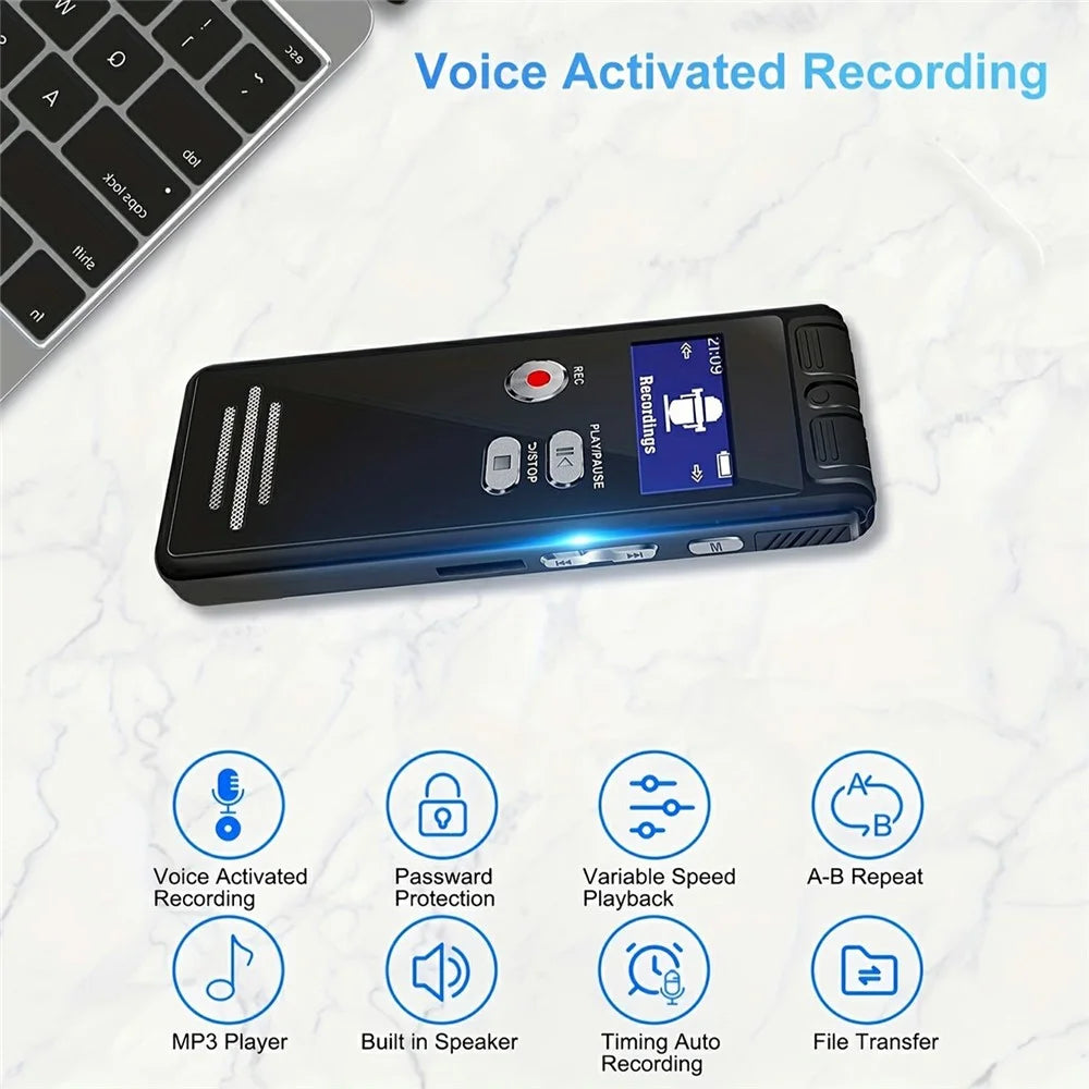 N15 8GB 0.8 inch LED Screen Voice Recorder HD Noise Reduction Recording Pen with TF Card for Class Meeting - 5