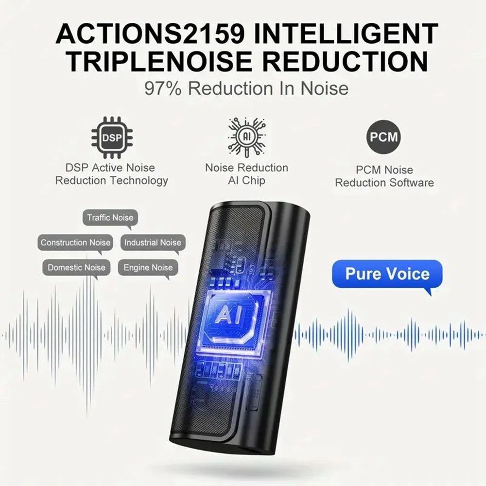 DVR23 One-Touch Voice Recorder Noise Reduction Voice-Activated Recording Device with Transcription - 6