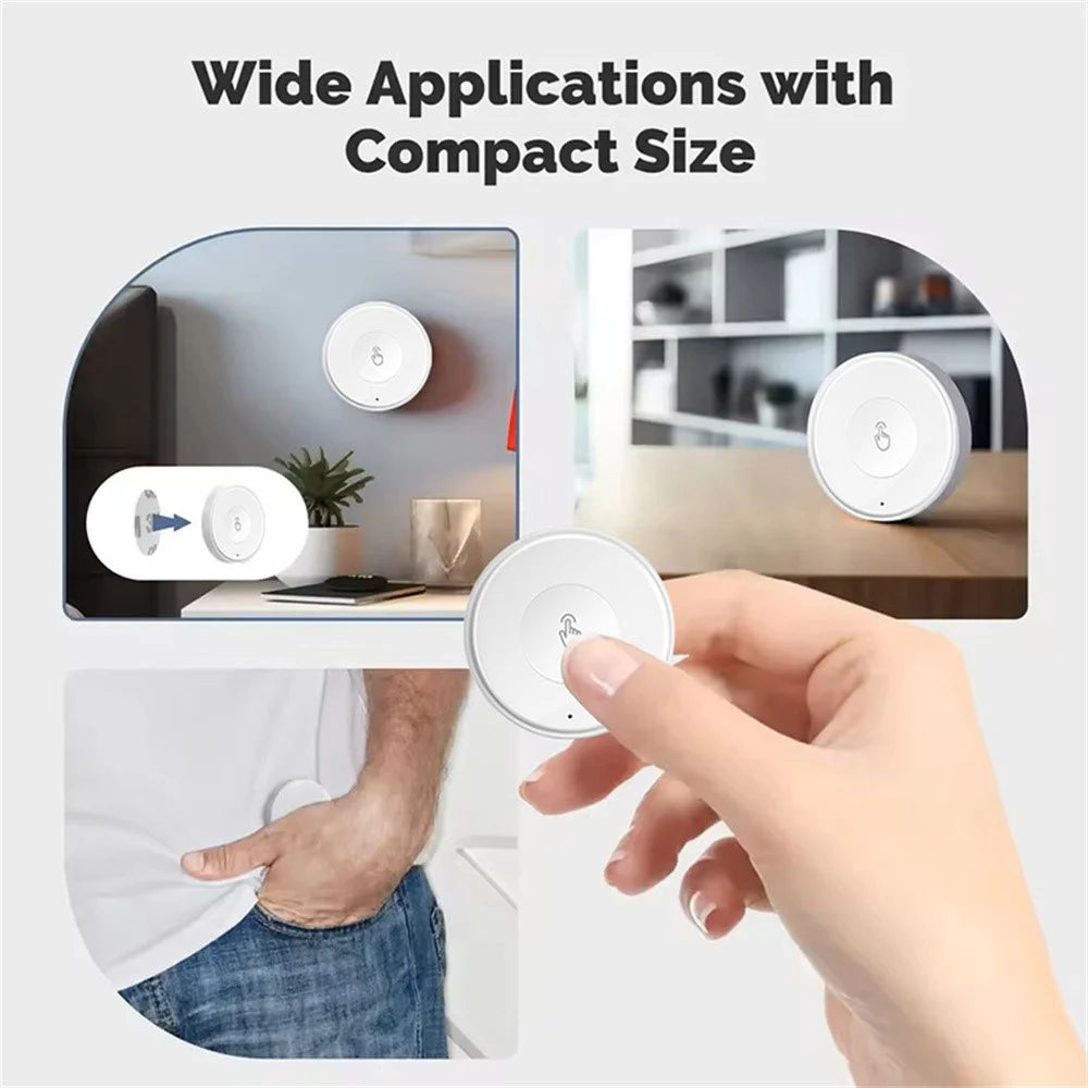 SWITCH-01 Tuya Zigbee Scene Switch Smart Home Control Panel Wireless Remote with Click, Double Click - White - 7