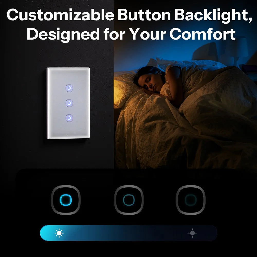 SONOFF T6-1C-120M 1-Gang Smart Touch Wall Switch Matter Detach Relay Apple Ecosystem Compatible - 5