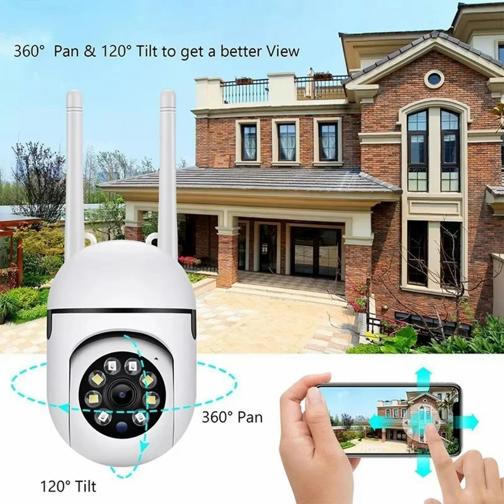 V380 WiFi PTZ Security Camera Night Vision Two Way Audio CMOS Sensor Monitor Camera - EU Plug  /  White - 3