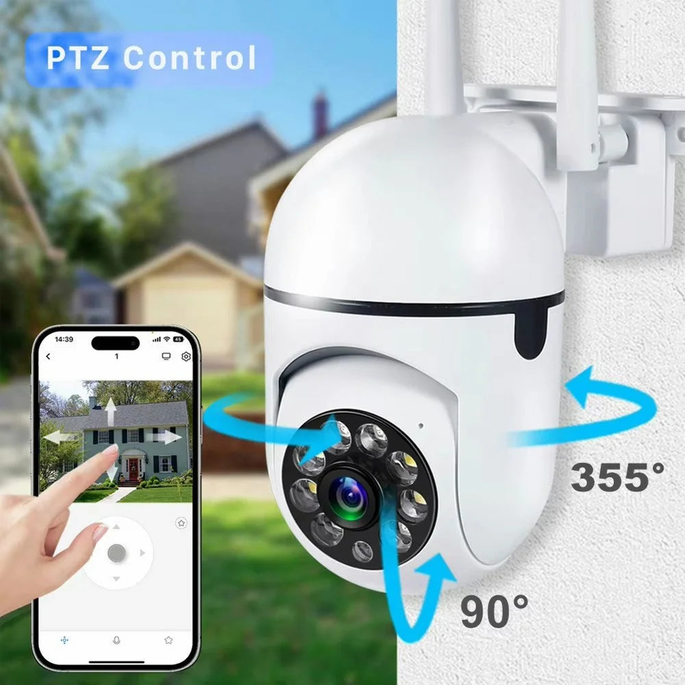 V380 WiFi PTZ Security Camera Night Vision Two Way Audio CMOS Sensor Monitor Camera - EU Plug  /  White - 4