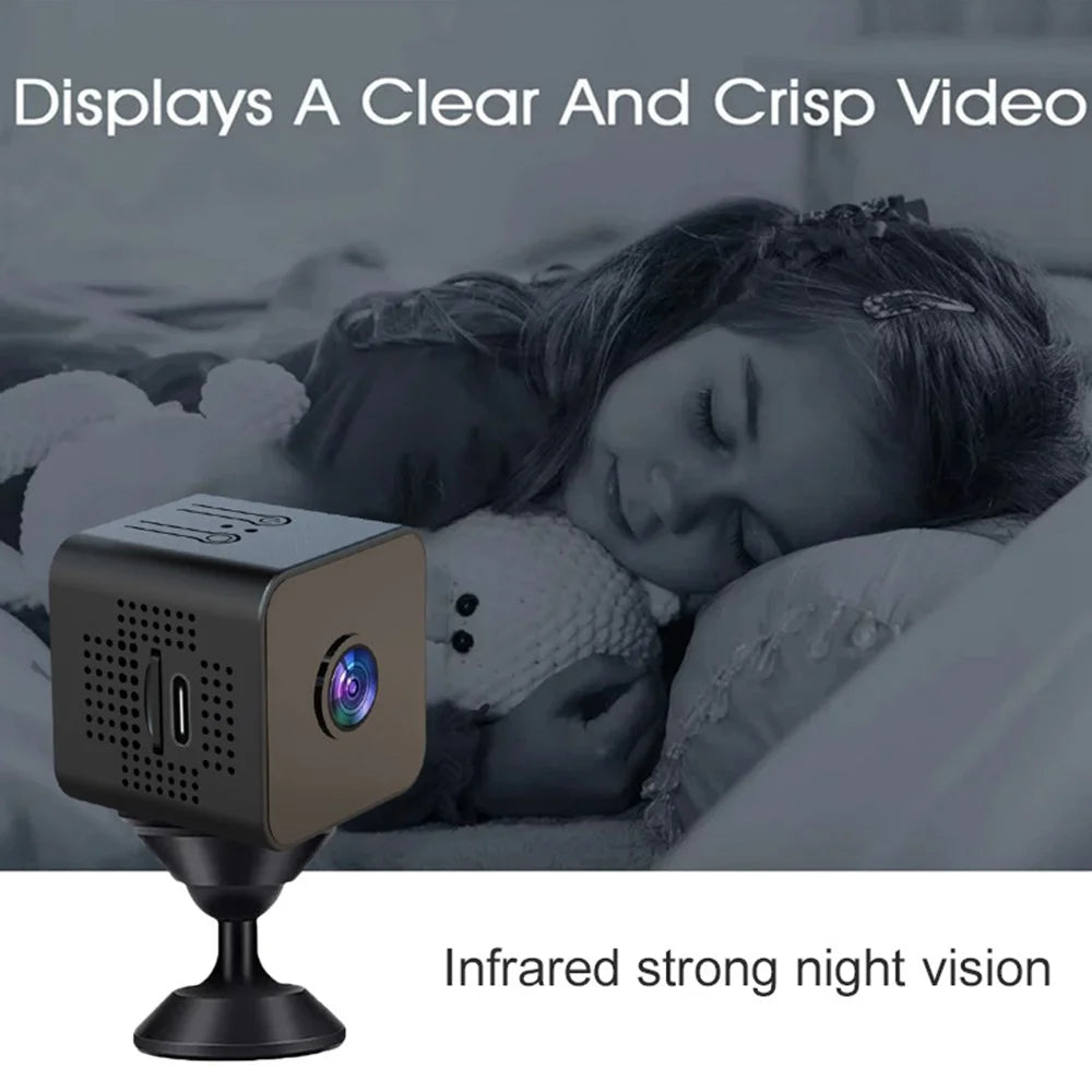 X1S Mini Cube Camera 1080P Wireless Security Camera Night Vision Motion Detection Surveillance Camera for Baby Pet Monitoring (No Memory Card) - 2