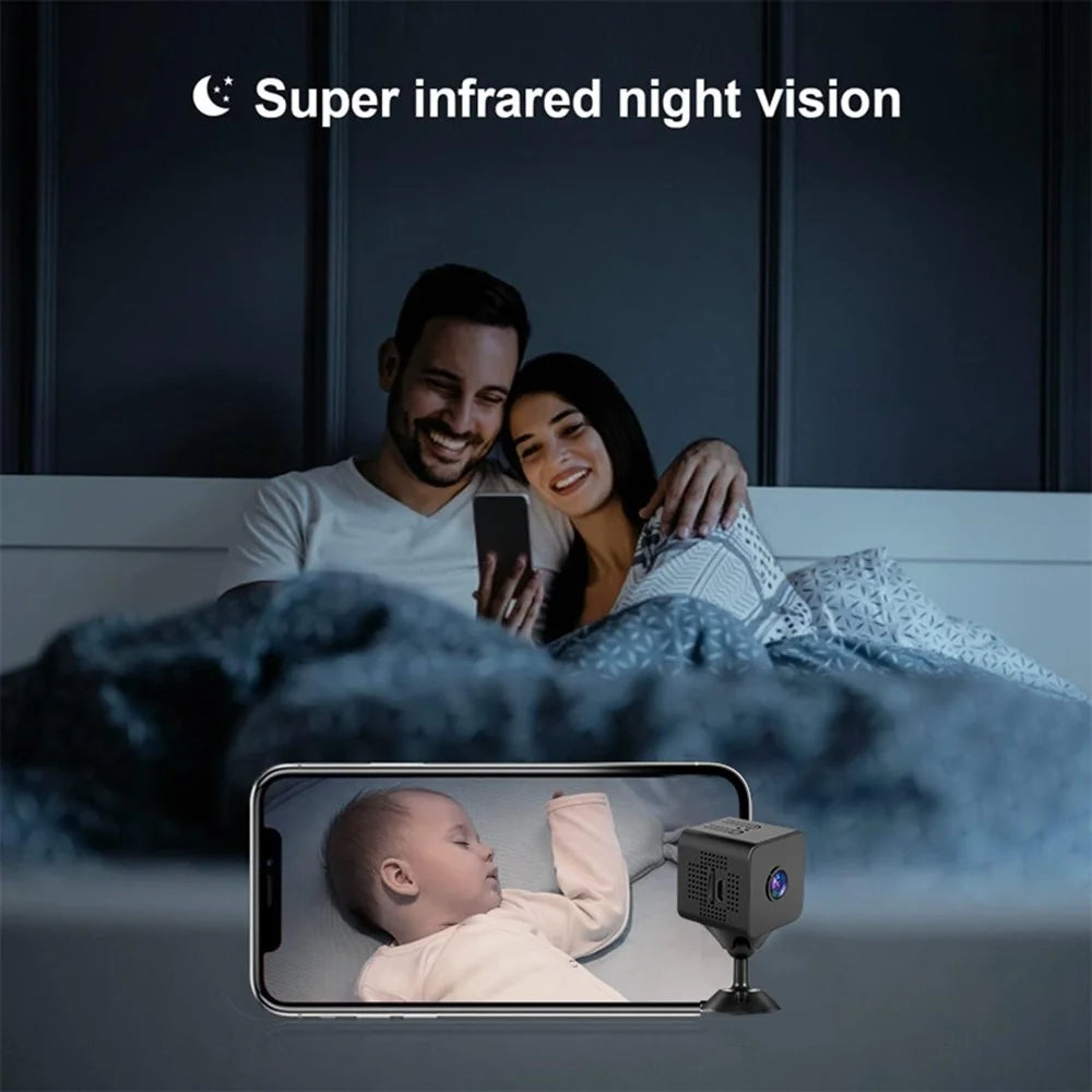 X1S Mini Cube Camera 1080P Wireless Security Camera Night Vision Motion Detection Surveillance Camera for Baby Pet Monitoring (No Memory Card) - 4
