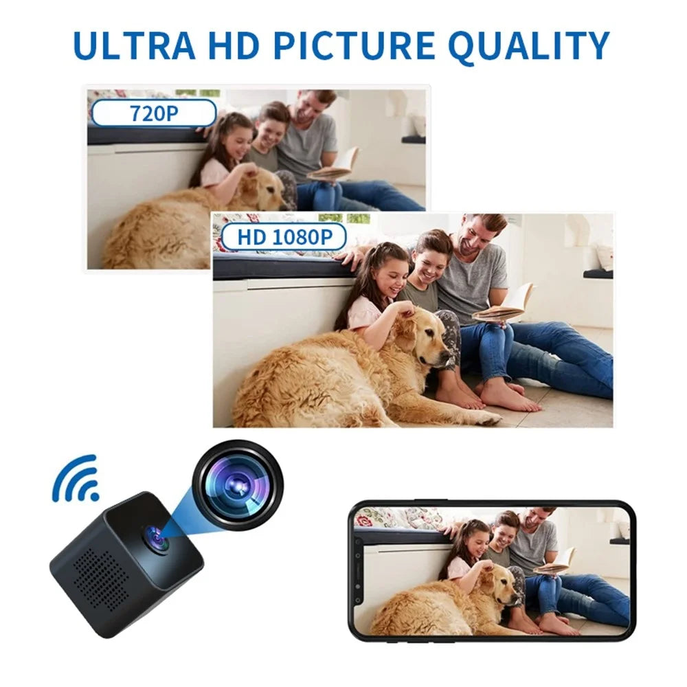 X1S Mini Cube Camera 1080P Wireless Security Camera Night Vision Motion Detection Surveillance Camera for Baby Pet Monitoring (No Memory Card) - 7