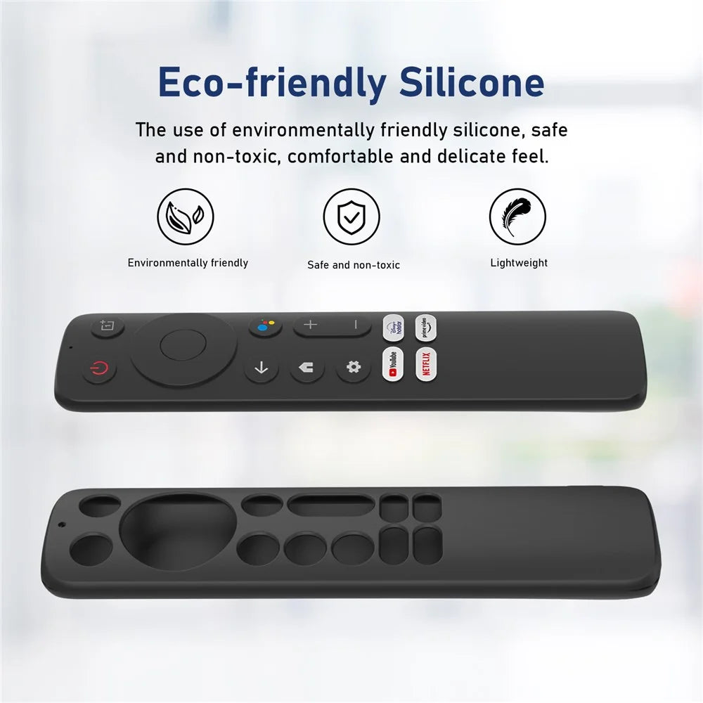 Silicone Remote Control Cover for OnePlus TV Q2 Pro Anti-Drop Shockproof Dust-proof Protective Case with Lanyard - Black - 2