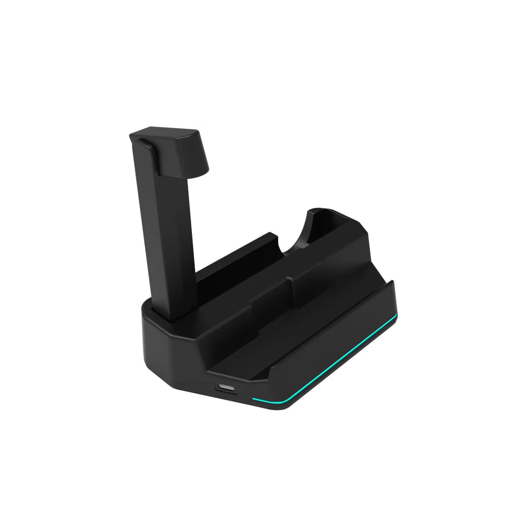 KJH Charging Dock for Asus ROG Xbox Ally X (2025)/Ally (2025) Magnetic Fast Charging Stand with LED Light Strip - Black - 4