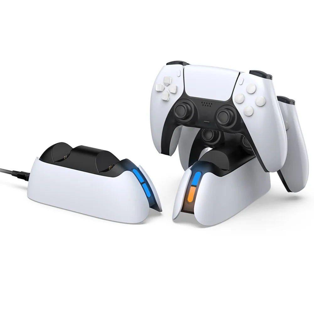 DOBE TP5-05103 Dual Controller Charger for Sony PlayStation 5 Type C Charging Dock Station with LED Indicator for PS5 Joystick - 1